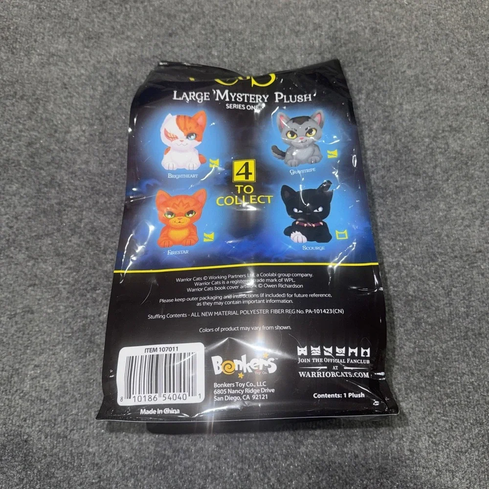 Warrior Cats Large Mystery Plush New Series 1 Sealed